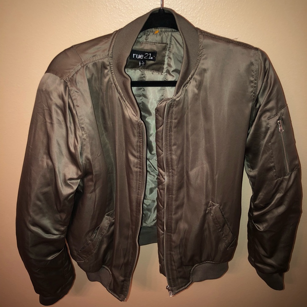 Army Green Bomber Jacket
